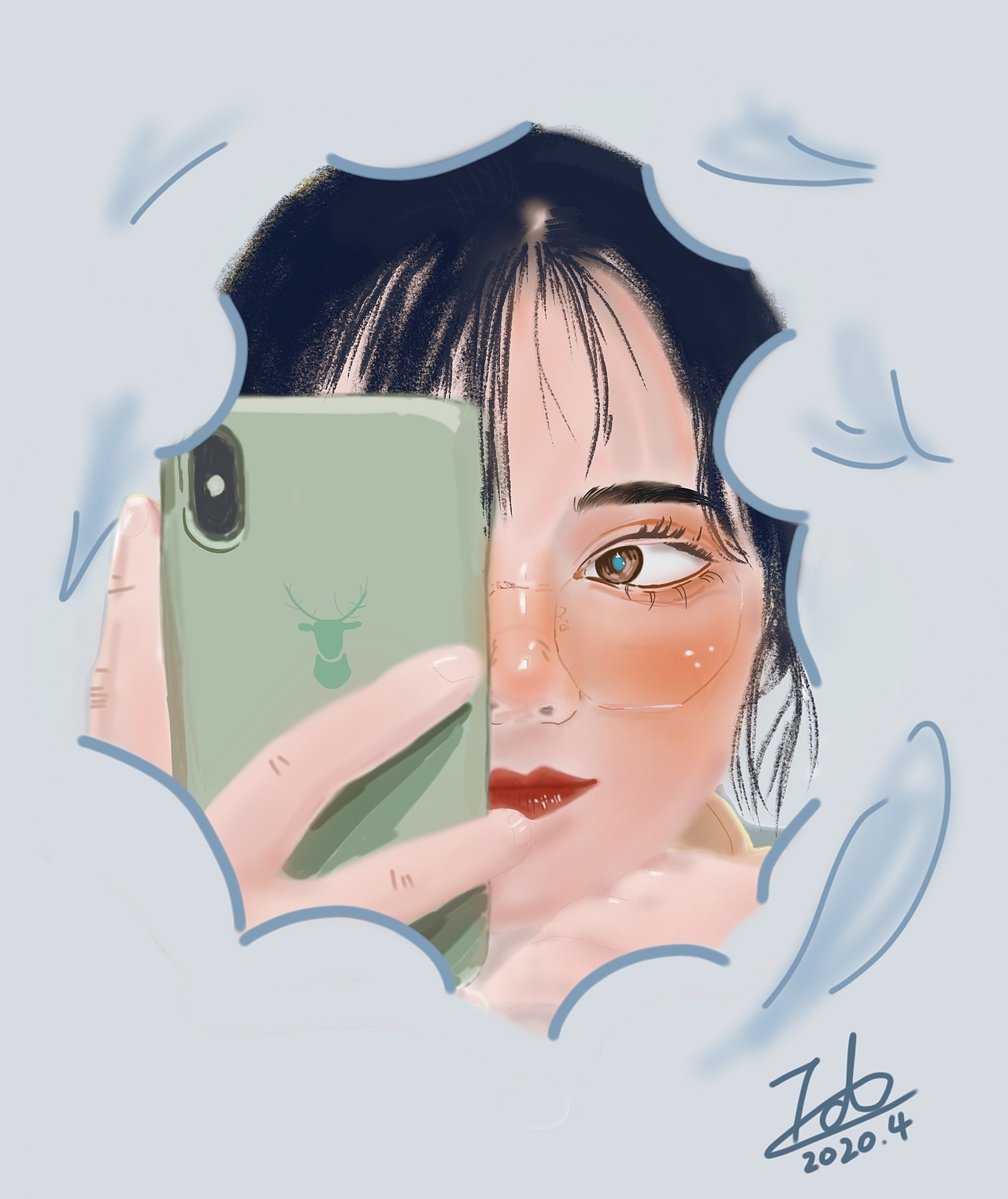 插画人物尝试（图ZMjA1MDM2MDY4） - 艺术插画 - 站酷设计师糖嘟原创素材 - 站酷ZCOOL