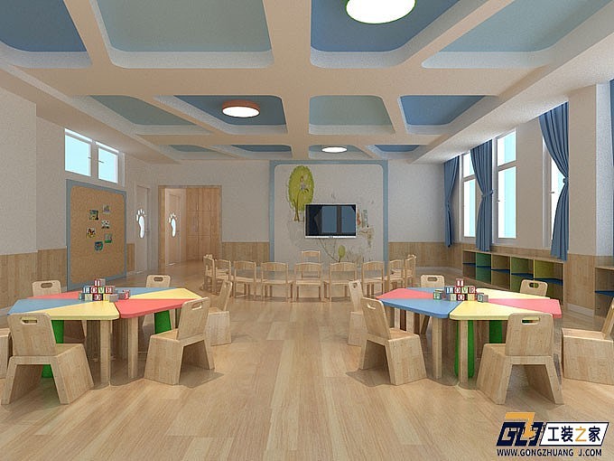 原创作品:西安幼儿喜爱幼儿园装修设计图