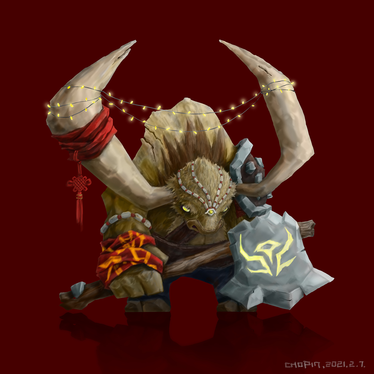 牛年大吉-战斧牛排（图ZMjQyNTE5ODg0） - 概念设定 - 站酷设计师程否原创素材 - 站酷ZCOOL