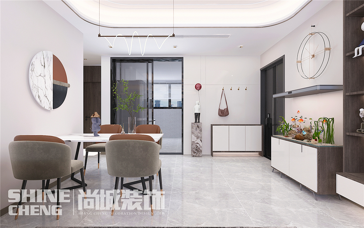 肥城宏悦府126平现代风格装饰设计效果图案例（图ZMjc5Mjk4MDg4） - 家装设计 - 站酷设计师泰安尚城装饰原创素材 - 站酷ZCOOL