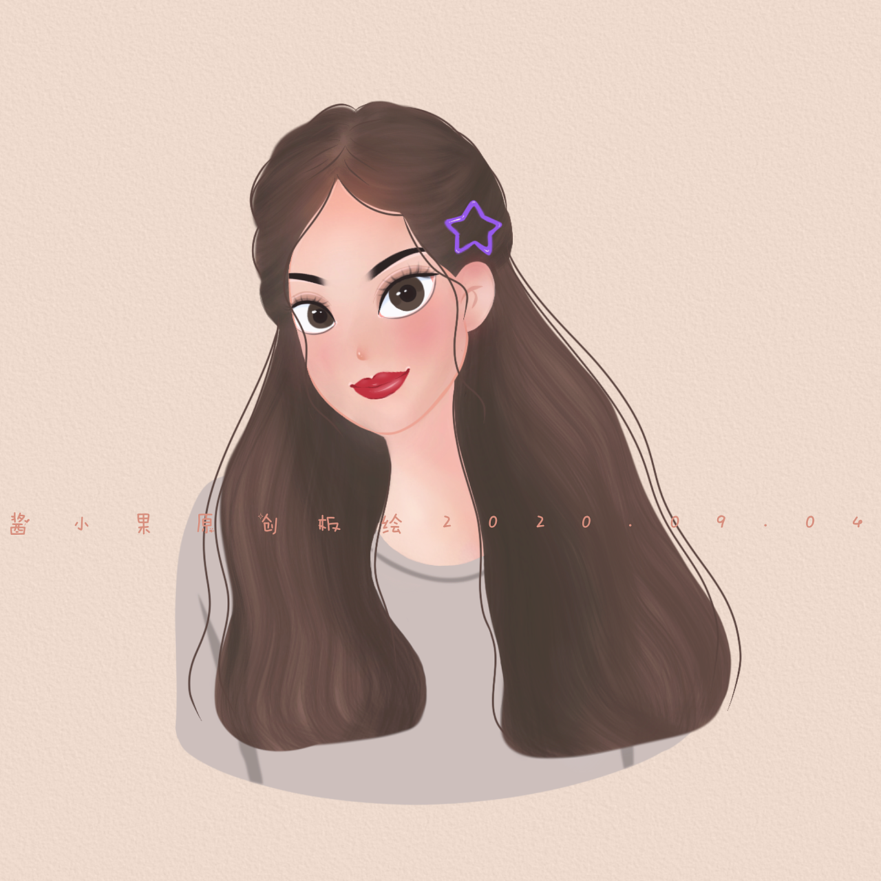 原创板绘头像|插画|插画习作|酱小果插画 - 原创作品 - 站酷 (zcool)