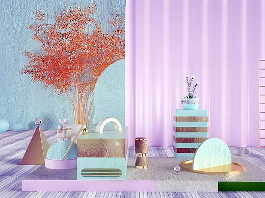 c4d电商展示场景