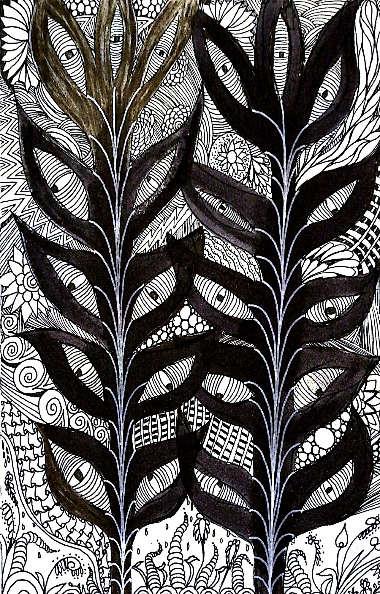 线绘花的世界|纯艺术|绘画|麟松 - 原创作品 - 站酷 (zcool)