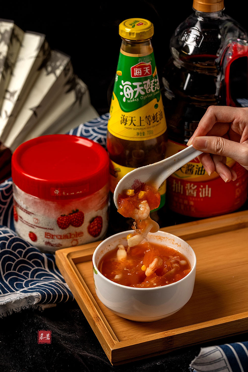 西安美食摄影 不用一滴油超级健康的番茄虾仁汤