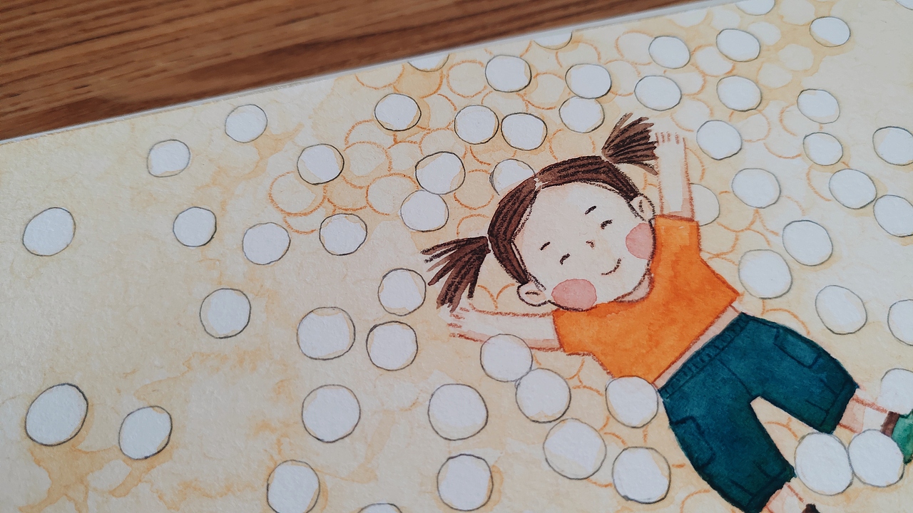 「水彩手绘」日常小插画。海洋球。附过程图（图ZMTc0ODMzMjc2） - 创作习作 - 站酷设计师两颗牙原创素材 - 站酷ZCOOL