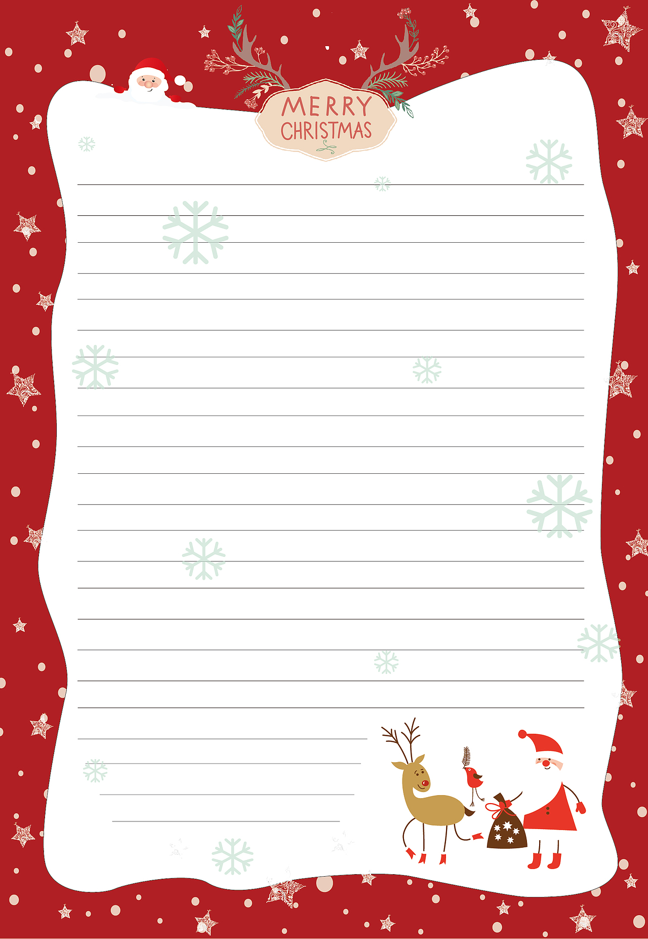 圣诞信纸