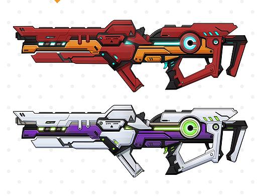 #匠人绘教程#赛博朋克枪的绘制教程