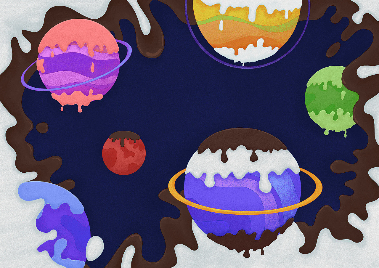 美味星球|插画|创作习作|叶百画 - 原创作品 - 站酷 (zcool)