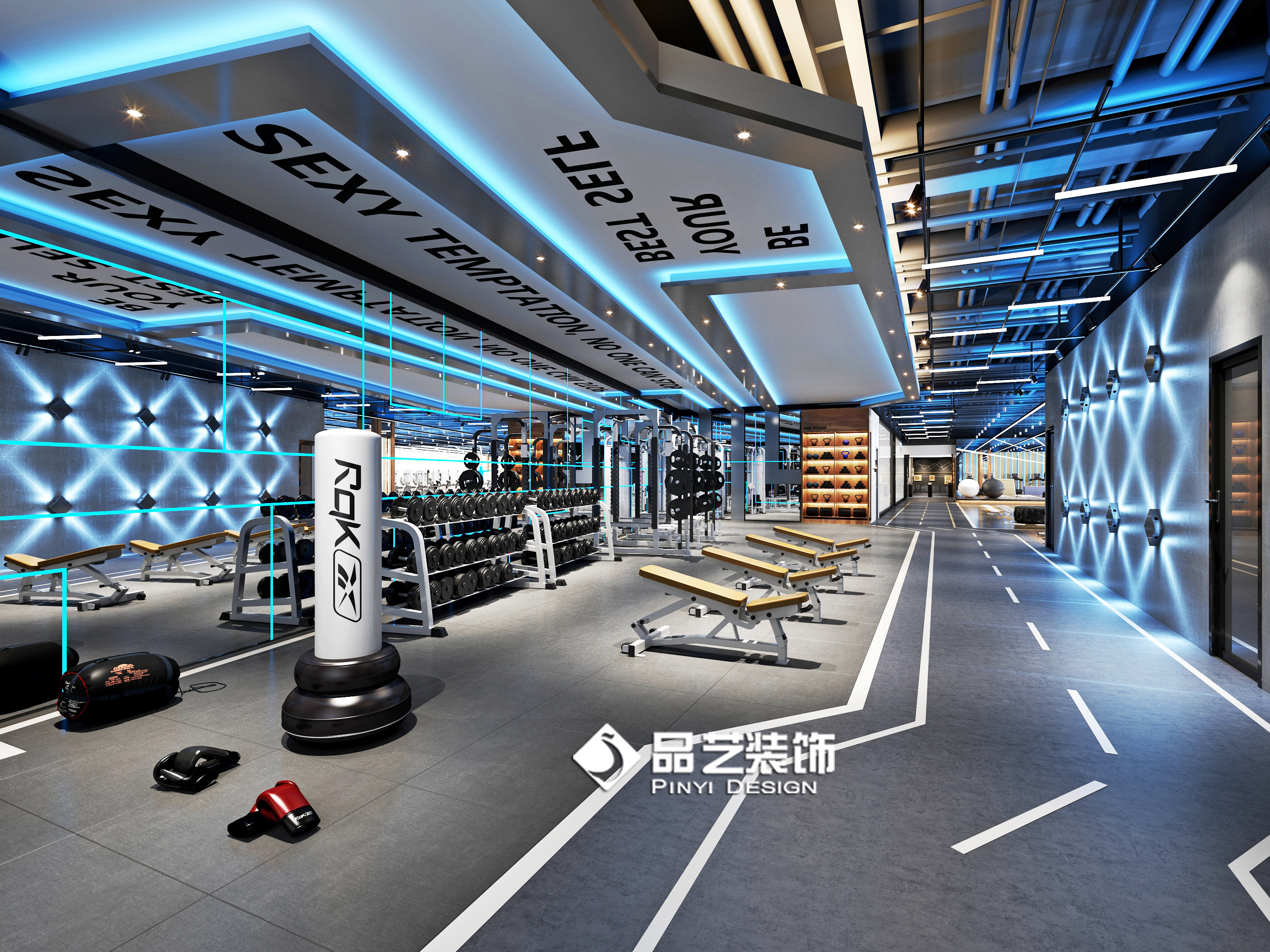 健身房|空间|室内设计|杨晨希 - 原创作品 - 站酷 (ZCOOL)