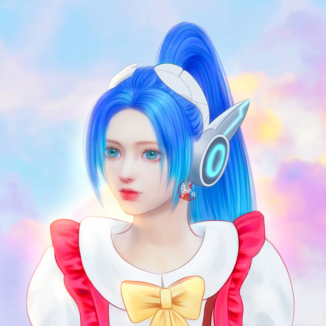 原创作品插画创作习作绘画和平精英头像约稿画画手绘头像女生头像游戏