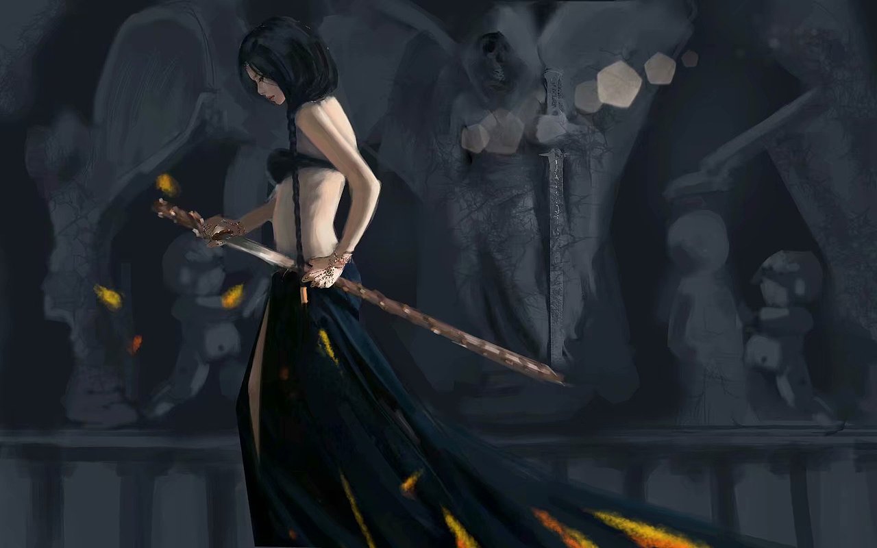 插画临摹练习（墓穴）（图ZMjM5NTY3Mzcy） - 艺术插画 - 站酷设计师NineZour原创素材 - 站酷ZCOOL