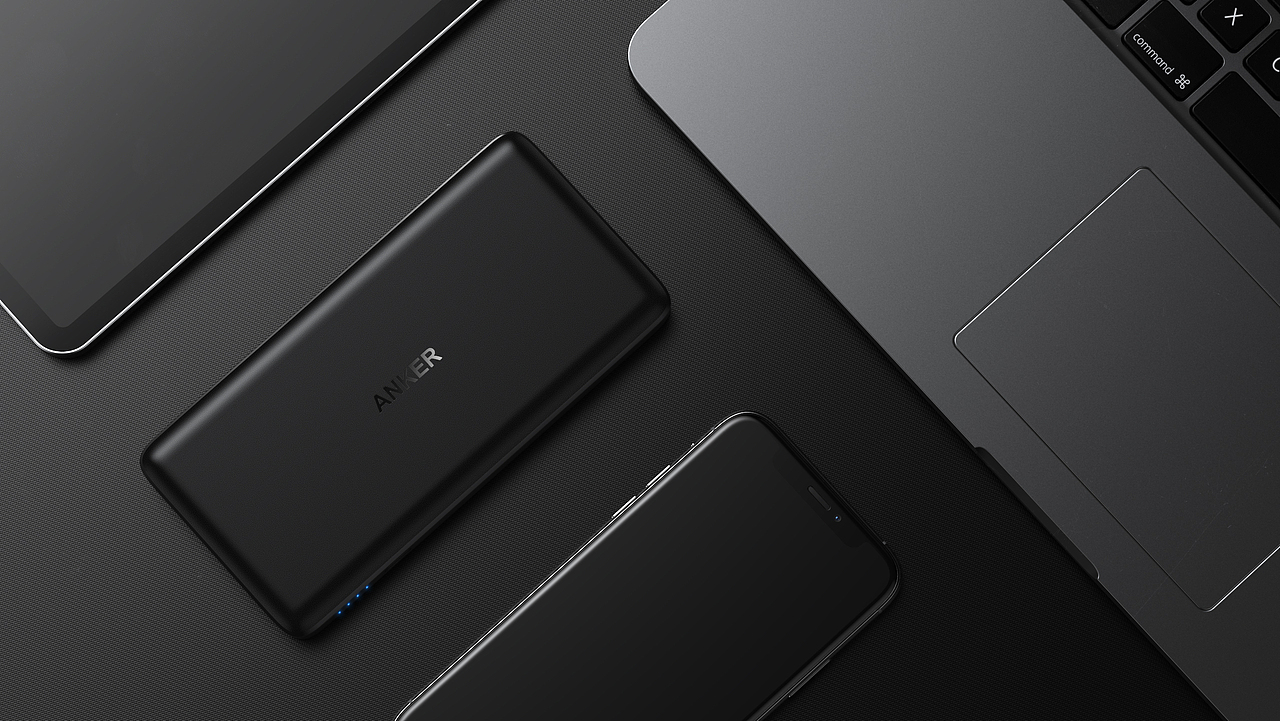 产品渲染/充电宝黑色系