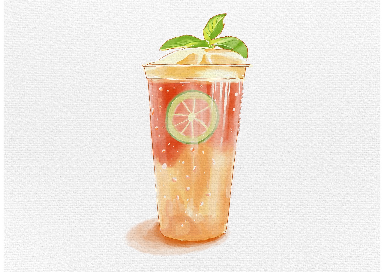 procreate-仿水彩-柠檬水（图ZMjY1ODQwMDg0） - 创作习作 - 站酷设计师木子插画原创素材 - 站酷ZCOOL