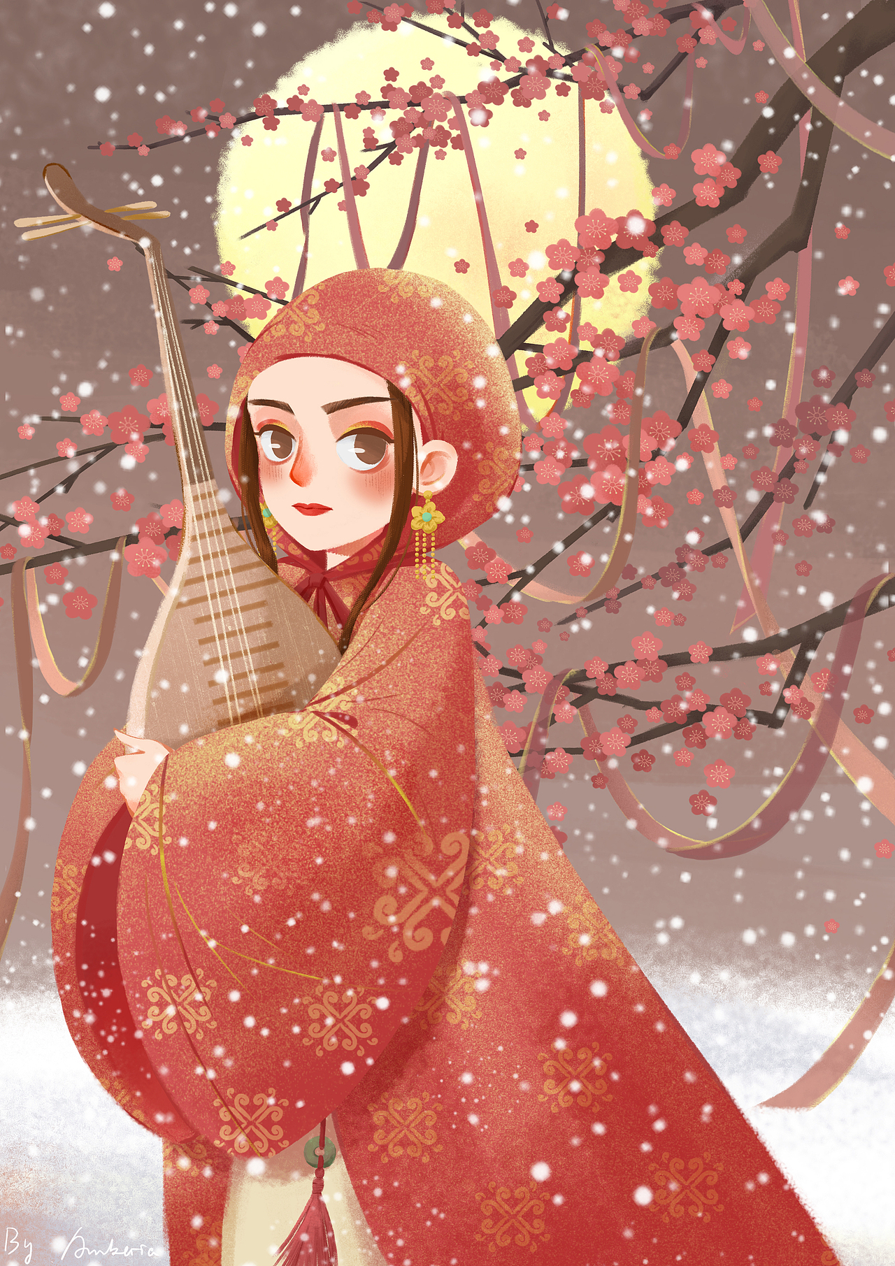 古典四美插画系列（图ZMTgwNTk0NjQ0） - 商业插画 - 站酷设计师六咕lilgood原创素材 - 站酷ZCOOL