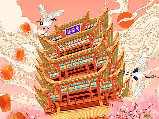 国潮风插画/武汉好久不见