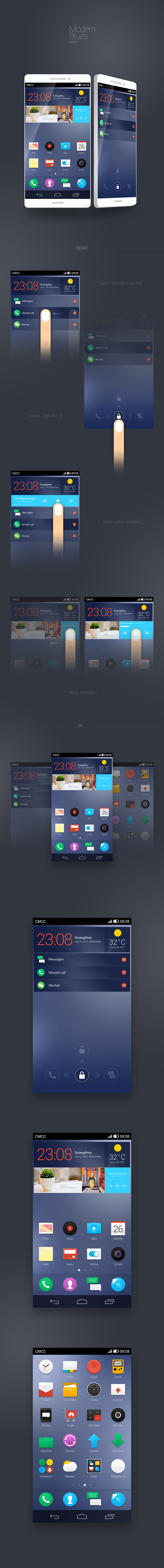 Modern Blues（图ZMTc3OTc3MTY=） - 主题/皮肤 - 站酷设计师taooat原创素材 - 站酷ZCOOL