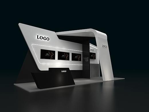 黑白新銳展臺設計棣道風格展廳快閃（個人主頁-ZMzQ0ODY0NTY=） - 展陳設計 - 站酷設計師棣道展覽原創(chuàng)素材 - 站酷ZCOOL