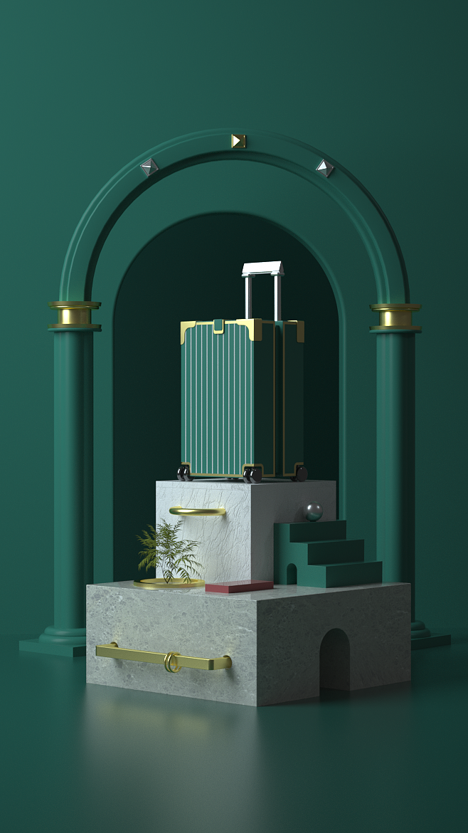 c4d产品建模海报