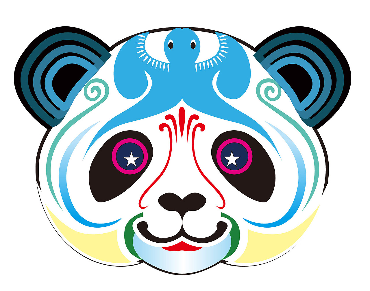 彩色熊猫（图ZMTkxOTQ5Nzc2） - 图案 - 站酷设计师玉螭原创素材 - 站酷ZCOOL