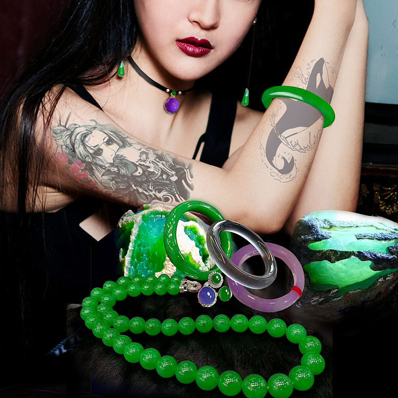 创意合成翡翠直播封面图