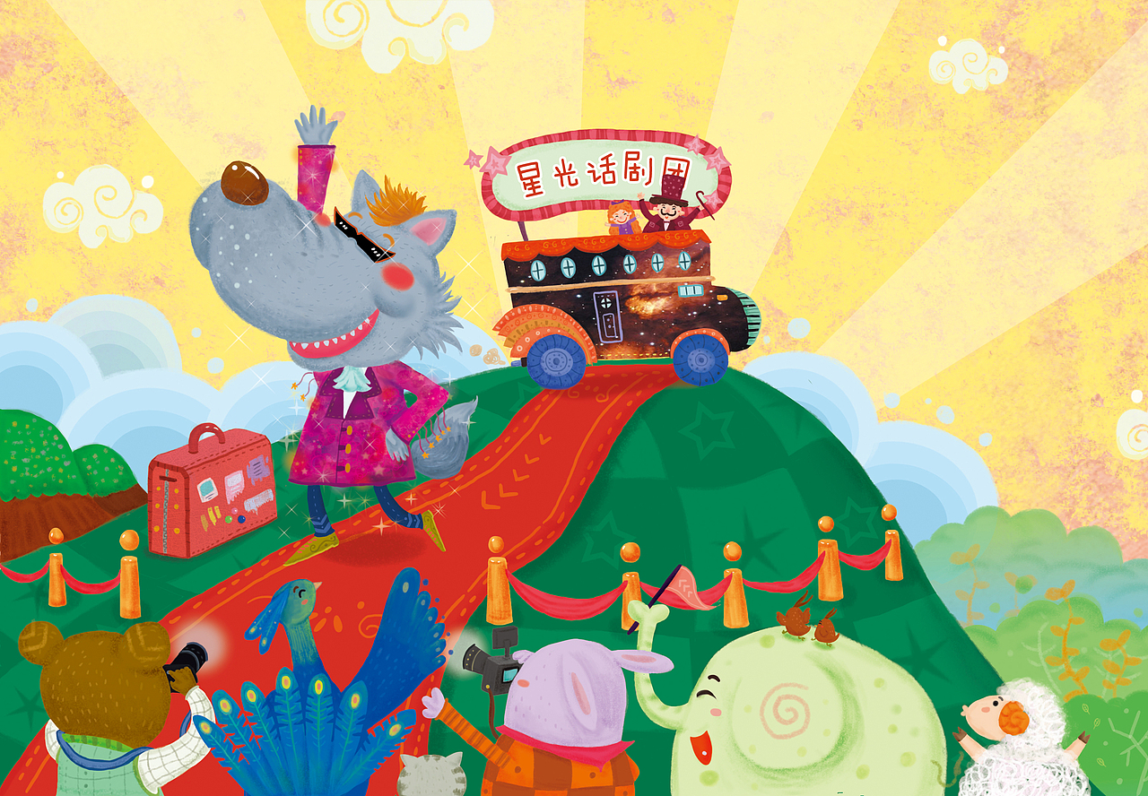 以前在知音漫客的童话绘上的儿童插画稿子