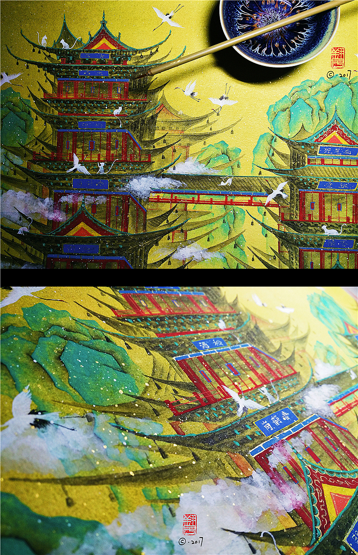 【縛海集——瑞靈—山神—丹頂—金熊】—翔魚—附過程（图ZOTI5MDYyNTY=） - 绘画 - 站酷设计师翔魚原创素材 - 站酷ZCOOL