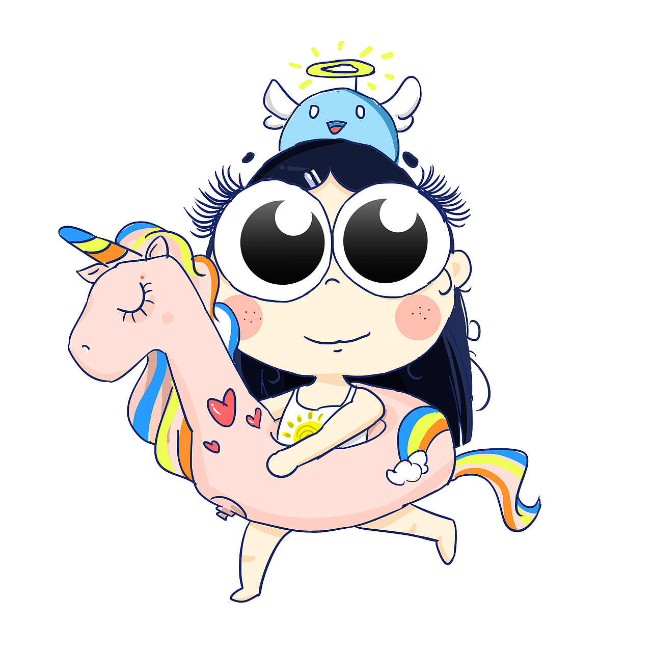 游泳小分隊(duì)（圖ZMTE3NDQ2OTU2） - IP形象 - 站酷設(shè)計(jì)師柚子呦呦呦原創(chuàng)素材 - 站酷ZCOOL