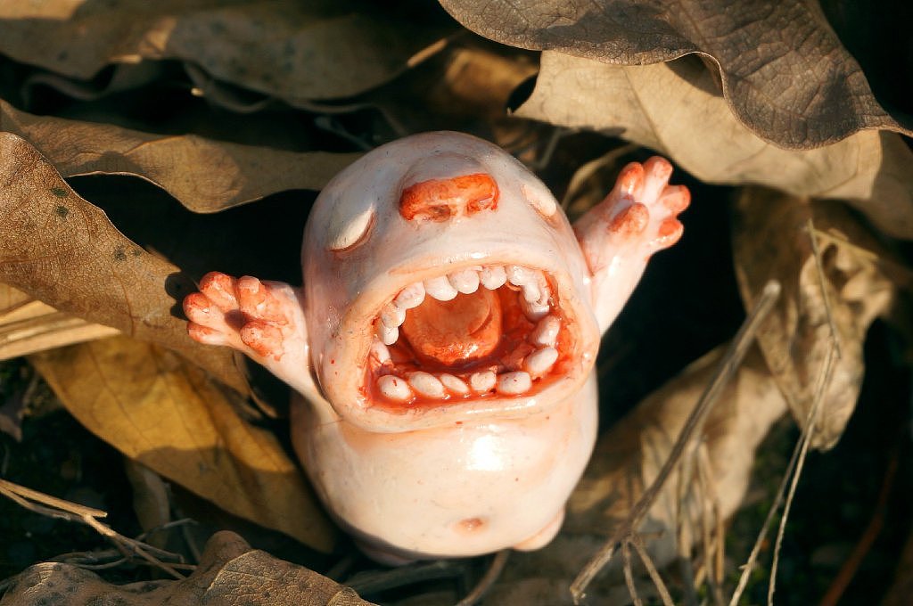 候鸟陶手绘怪物|卟拉,喜欢唱歌的小怪物