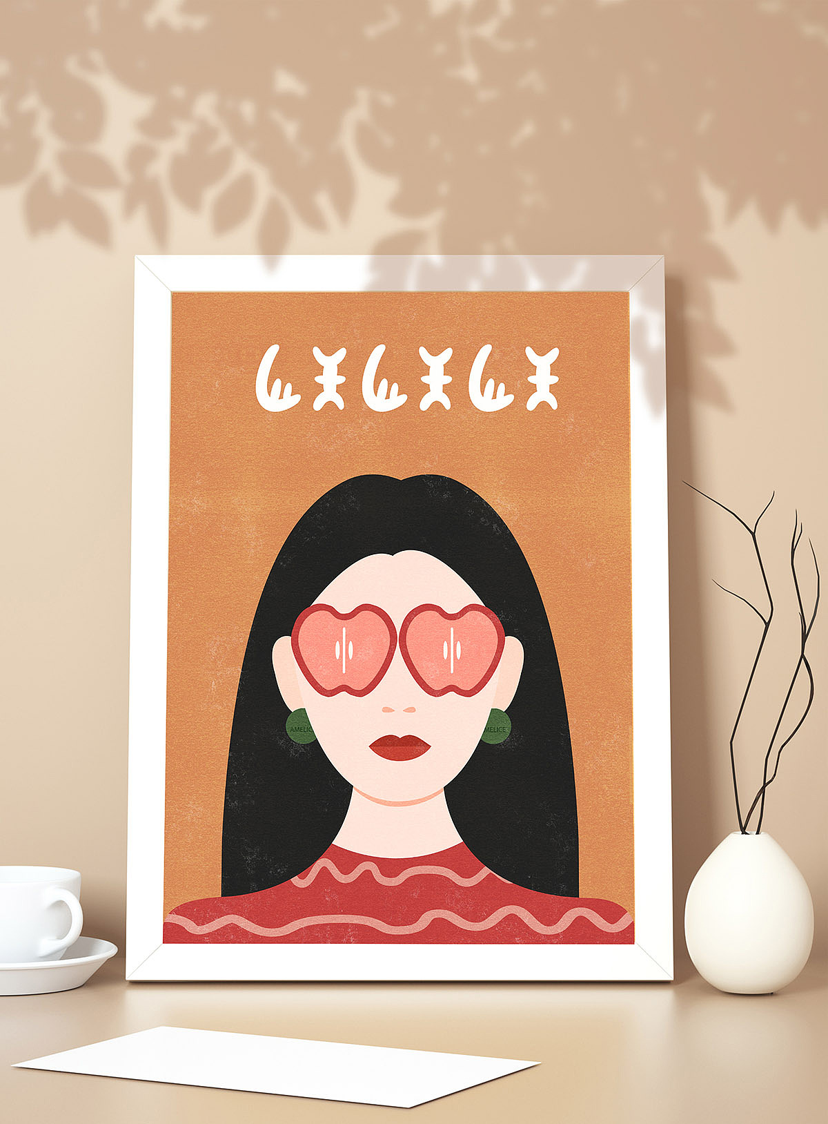 水果插画头像——《眼里都是你》（图ZMjI2MzIzMTAw） - 创作习作 - 站酷设计师橙子Amelice原创素材 - 站酷ZCOOL