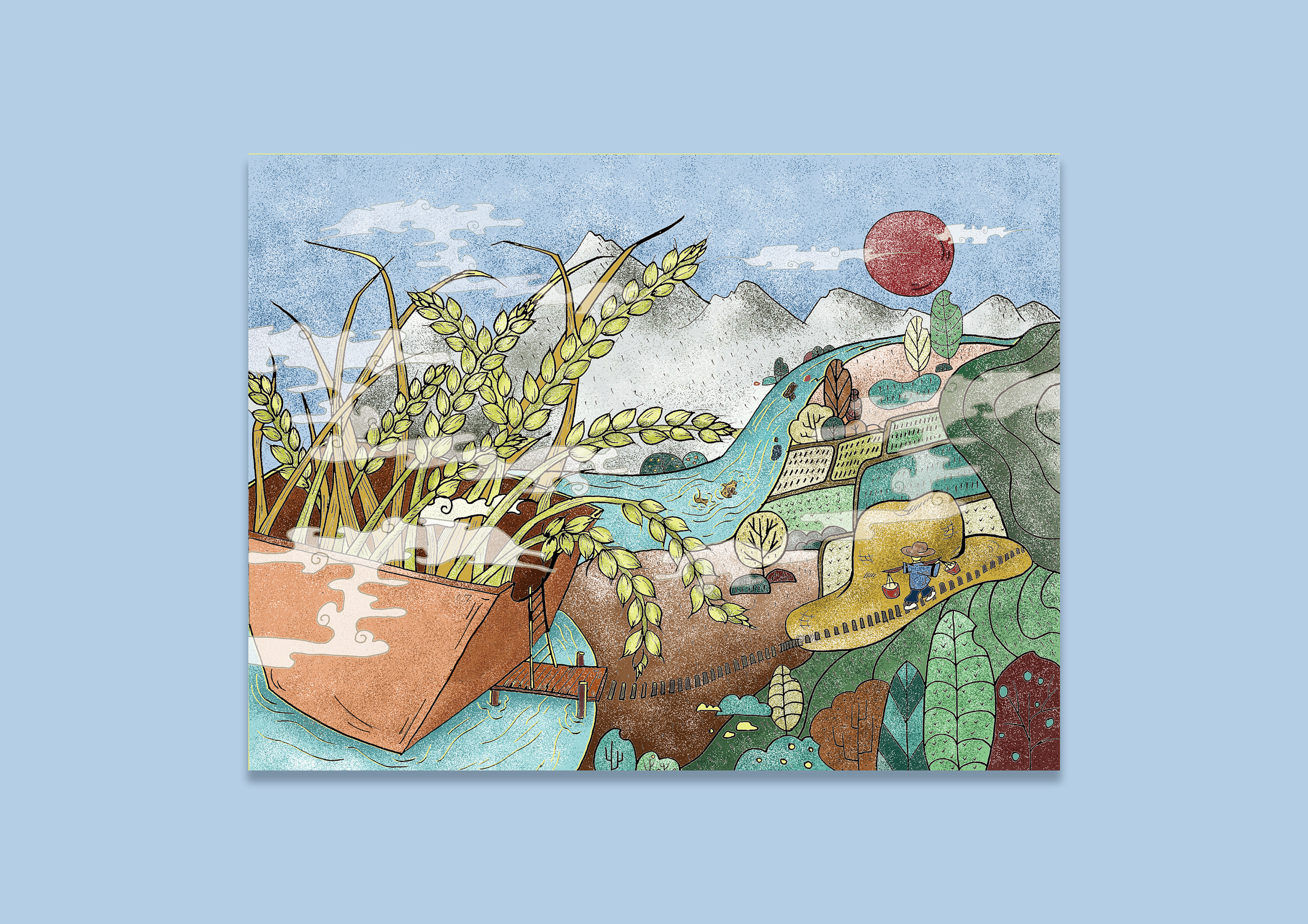 手绘日系插画