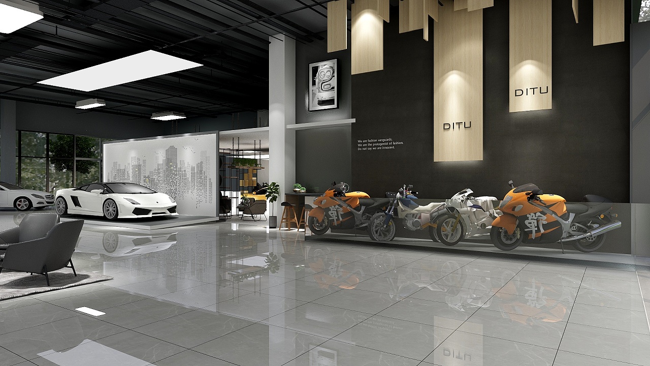 一个高端的汽车展厅