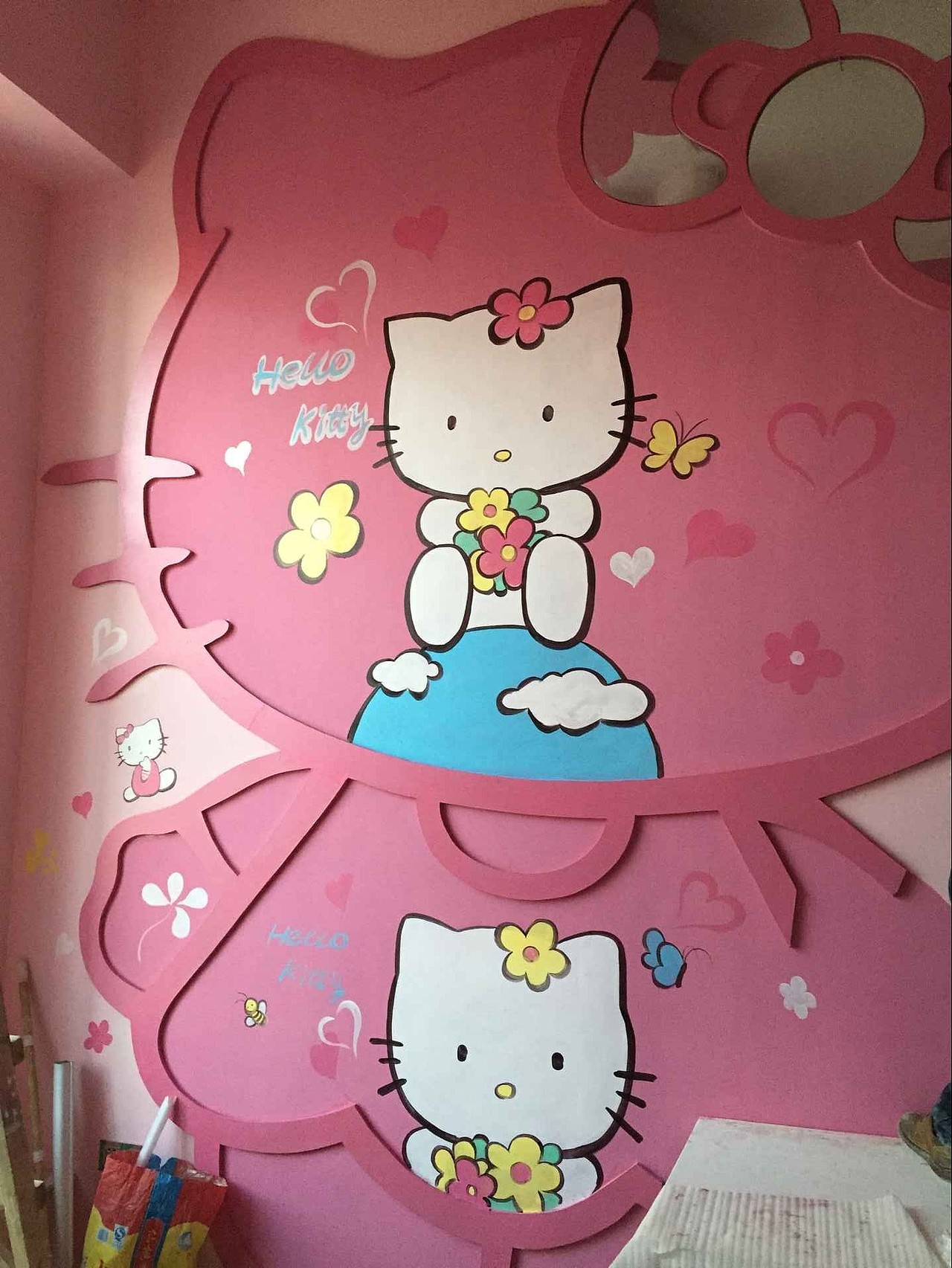 广州番禺hellokitty主题酒店艺术墙画