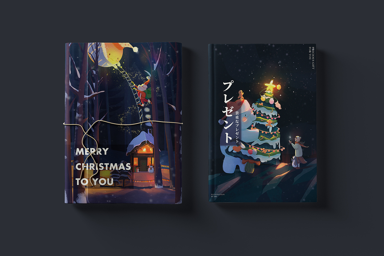 圣诞主题原创插画