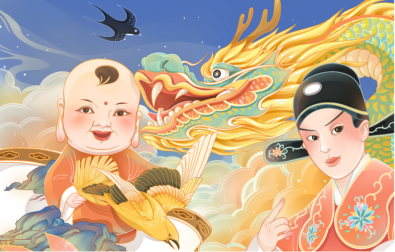 国粹 | 国风插画（图ZMTc4OTQzMTA4） - 创作习作 - 站酷设计师麻吉利亚原创素材 - 站酷ZCOOL