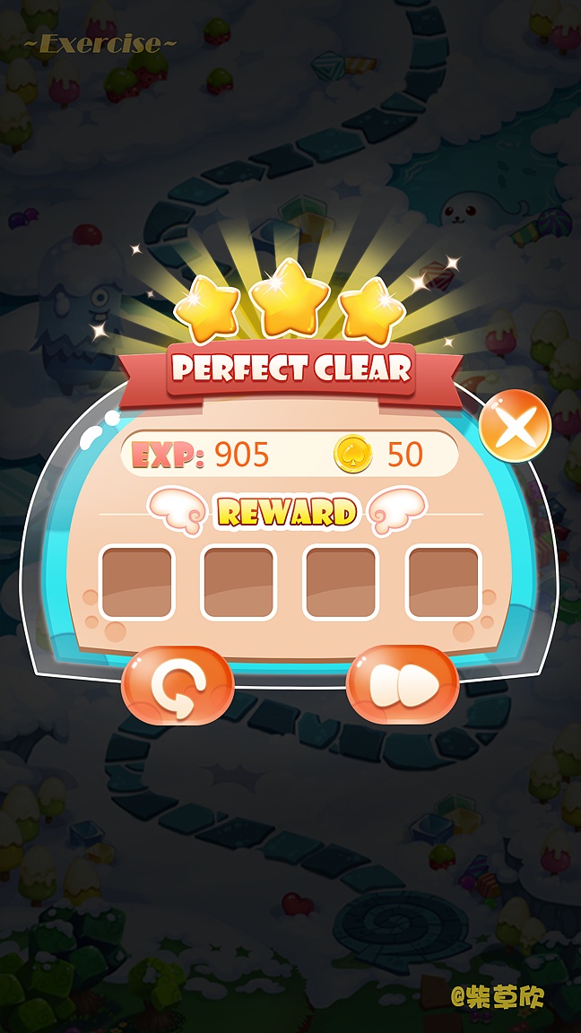 可爱风ui界面练习1|ui|游戏ui|柴草欣 - 原创作品 - 站酷 (zcool)