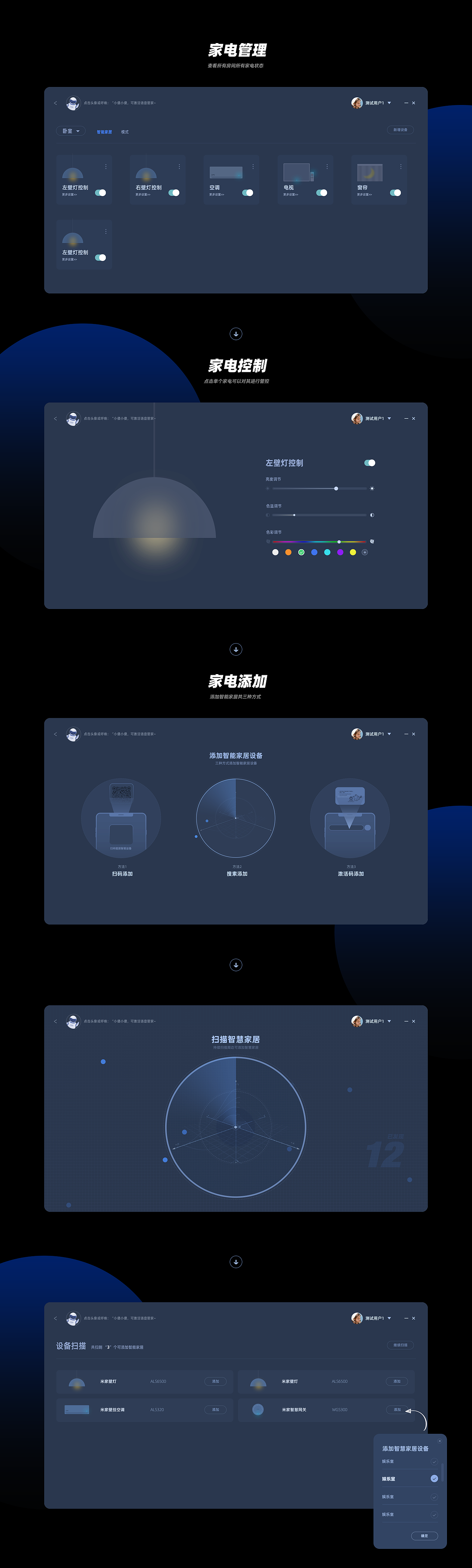 智慧家居控制中心（图ZMjY2MDE4NDUy） - 软件界面 - 站酷设计师小佛v5原创素材 - 站酷ZCOOL