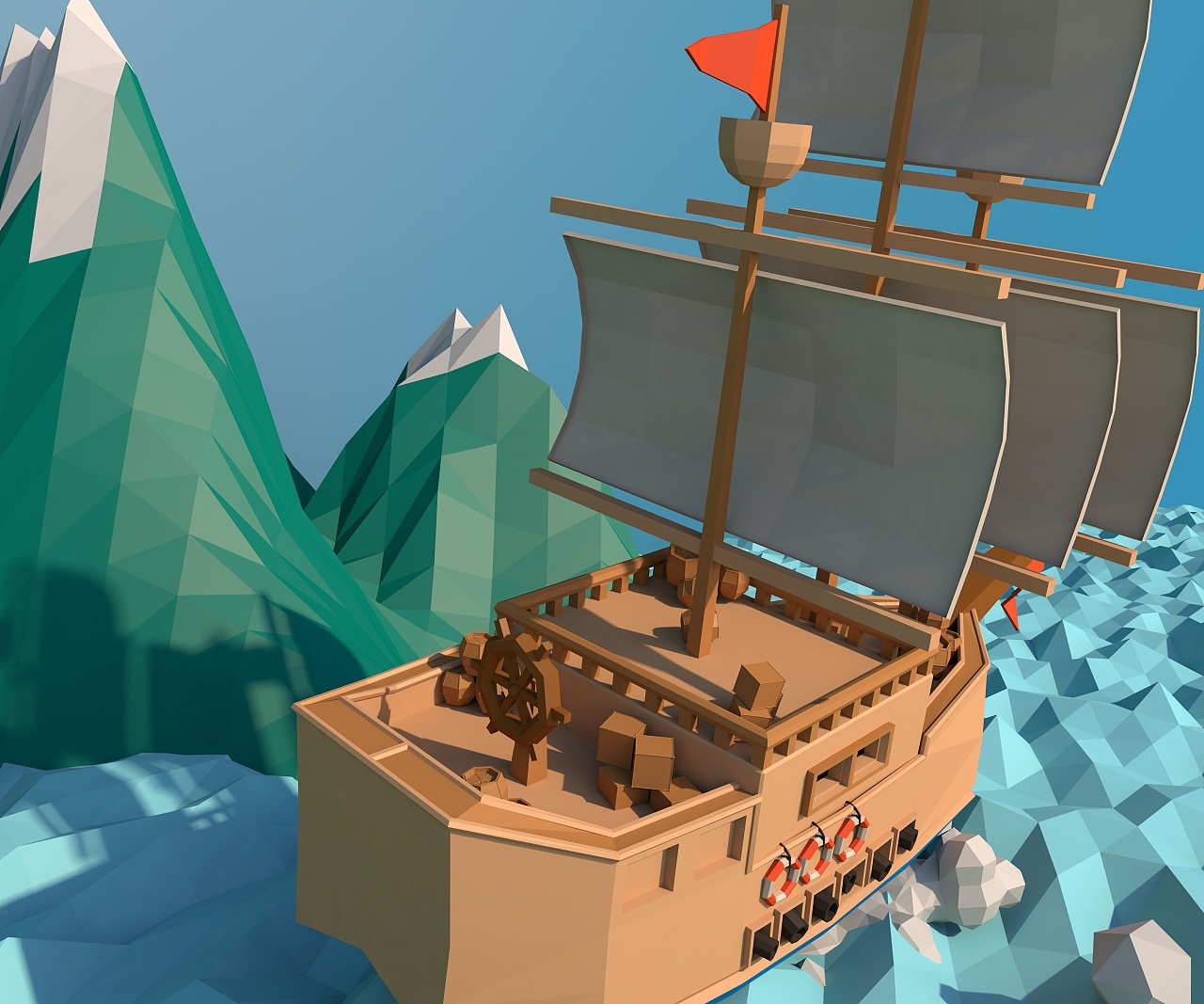 简易海盗船建模