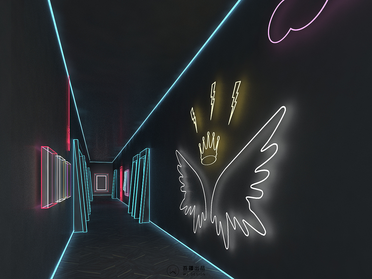 绿布棚走廊效果