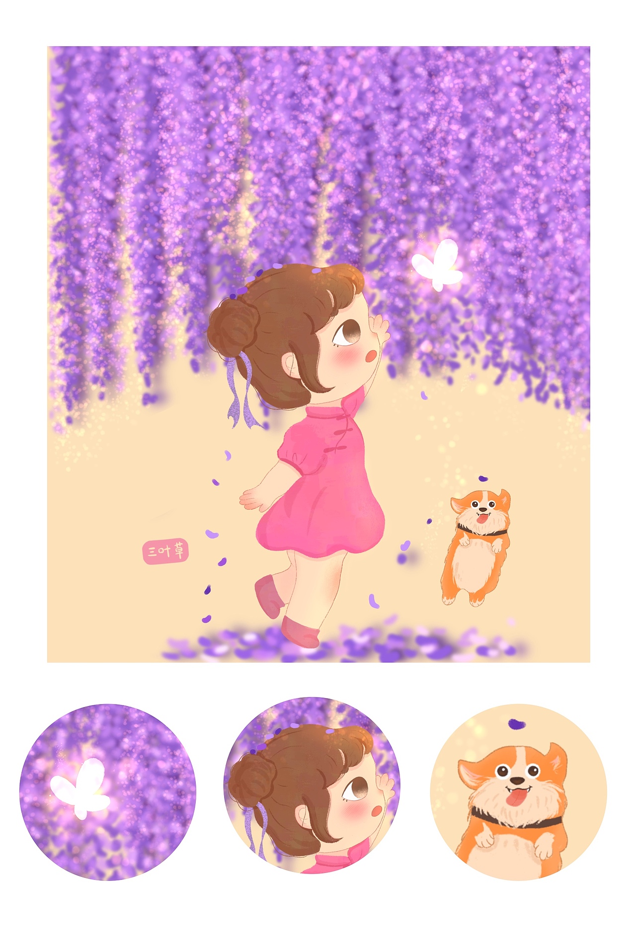 Q版人物小场景合集（图ZMzEyNjY4NjE2） - 儿童插画 - 站酷设计师爱画画的三叶草原创素材 - 站酷ZCOOL