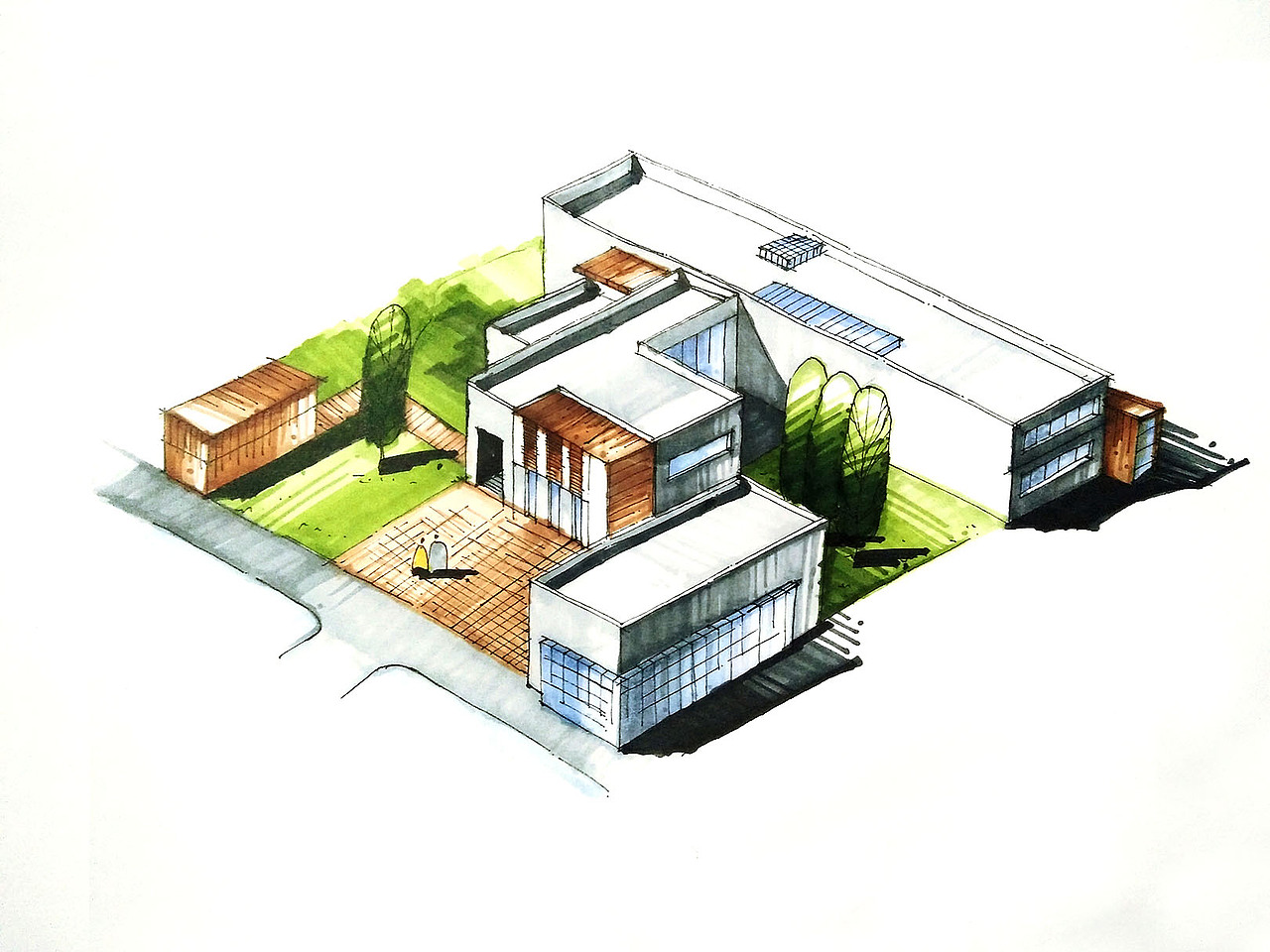 建筑手绘（图ZMTA2MjM3OTcy） - 建筑设计 - 站酷设计师浅度微微笑原创素材 - 站酷ZCOOL