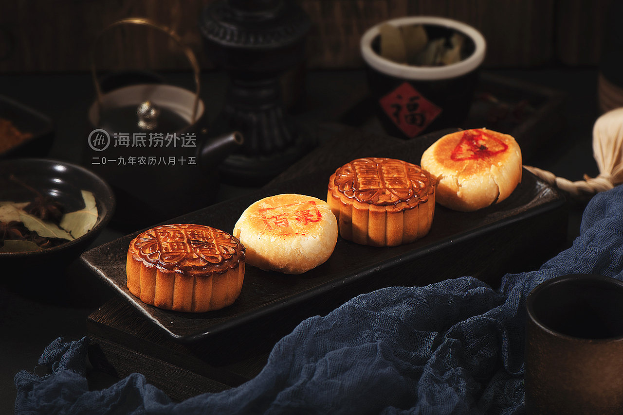 中秋月饼拍摄,有你月更圆