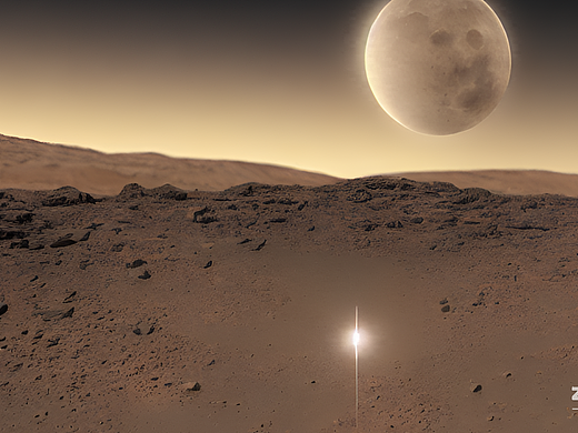 #AI創(chuàng)作實驗室#在火星上舉頭望明月，低頭思故鄉(xiāng)（個人主頁-ZNjI3NzM2MDg=） - AI作品 - 站酷設(shè)計師騎兵809原創(chuàng)素材 - 站酷ZCOOL