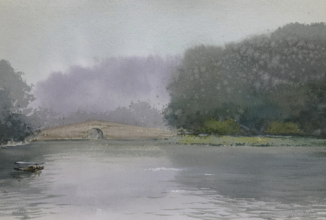 那些年画的西湖（图ZMjQ5MTE0NTE2） - 绘画 - 站酷设计师孙小良的水彩画原创素材 - 站酷ZCOOL