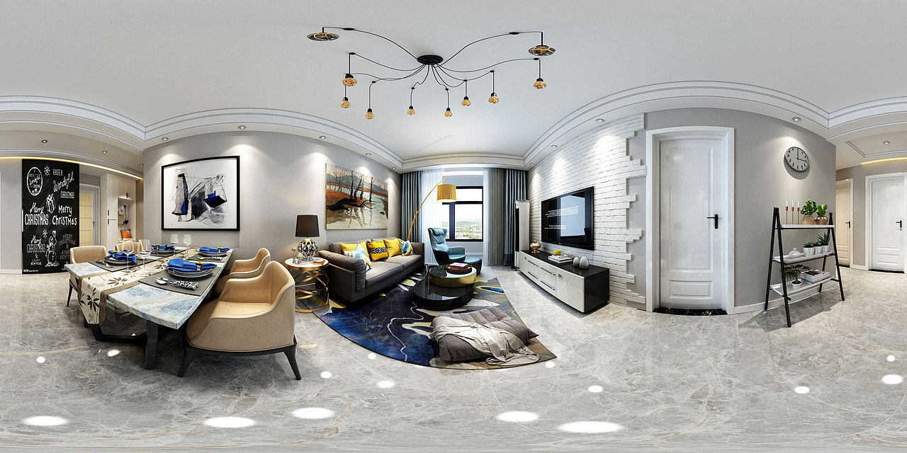 现代简约客餐厅