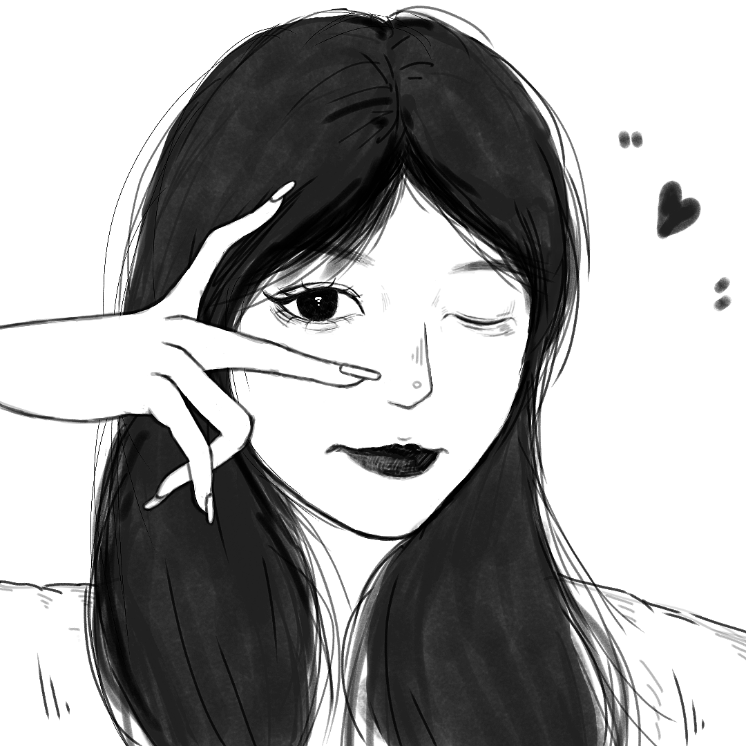 黑白头像画|插画|艺术插画|神森渚生 - 原创作品 - 站酷 (zcool)