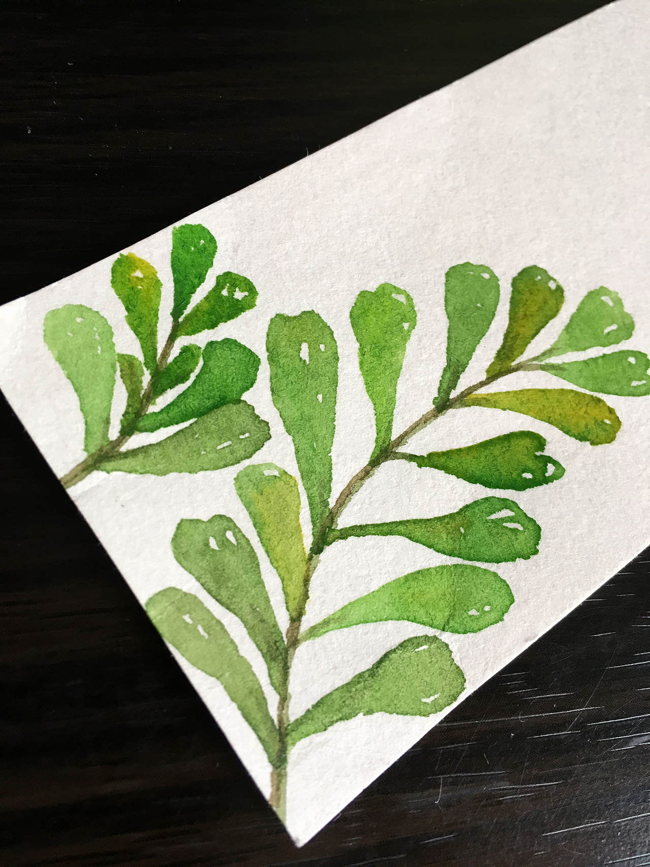 小清新水彩手绘书签