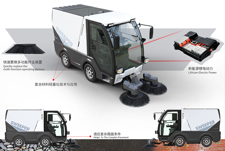 浩睿清扫车（图ZMjIwMDcyNzY0） - 工业用品/机械 - 站酷设计师凯雷德工业设计原创素材 - 站酷ZCOOL