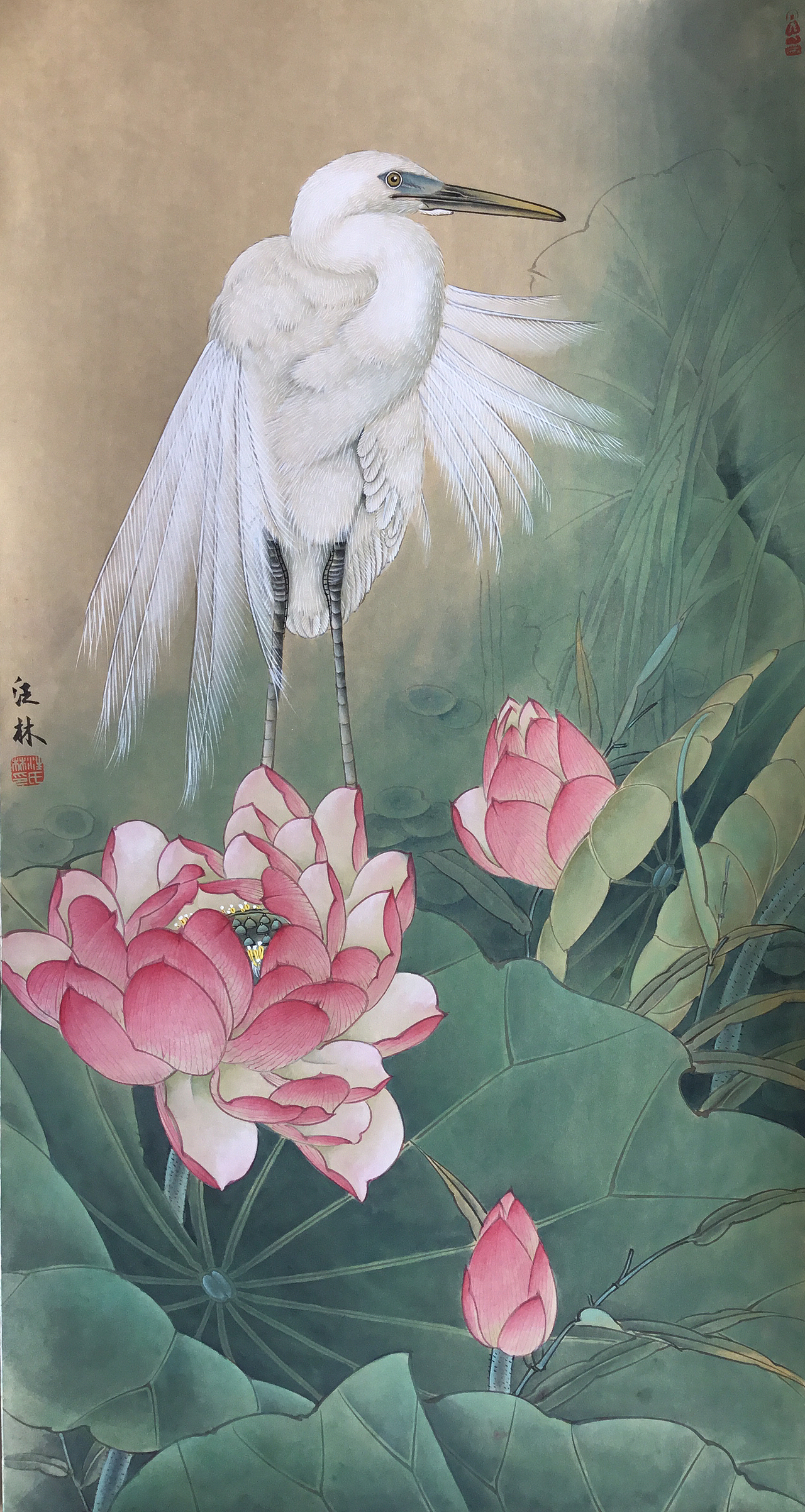 画家汪林工笔画作品