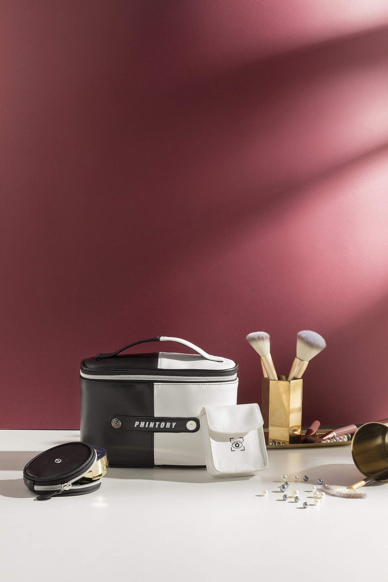 化妆包产品拍摄颜色搭配组合图创意图拍摄