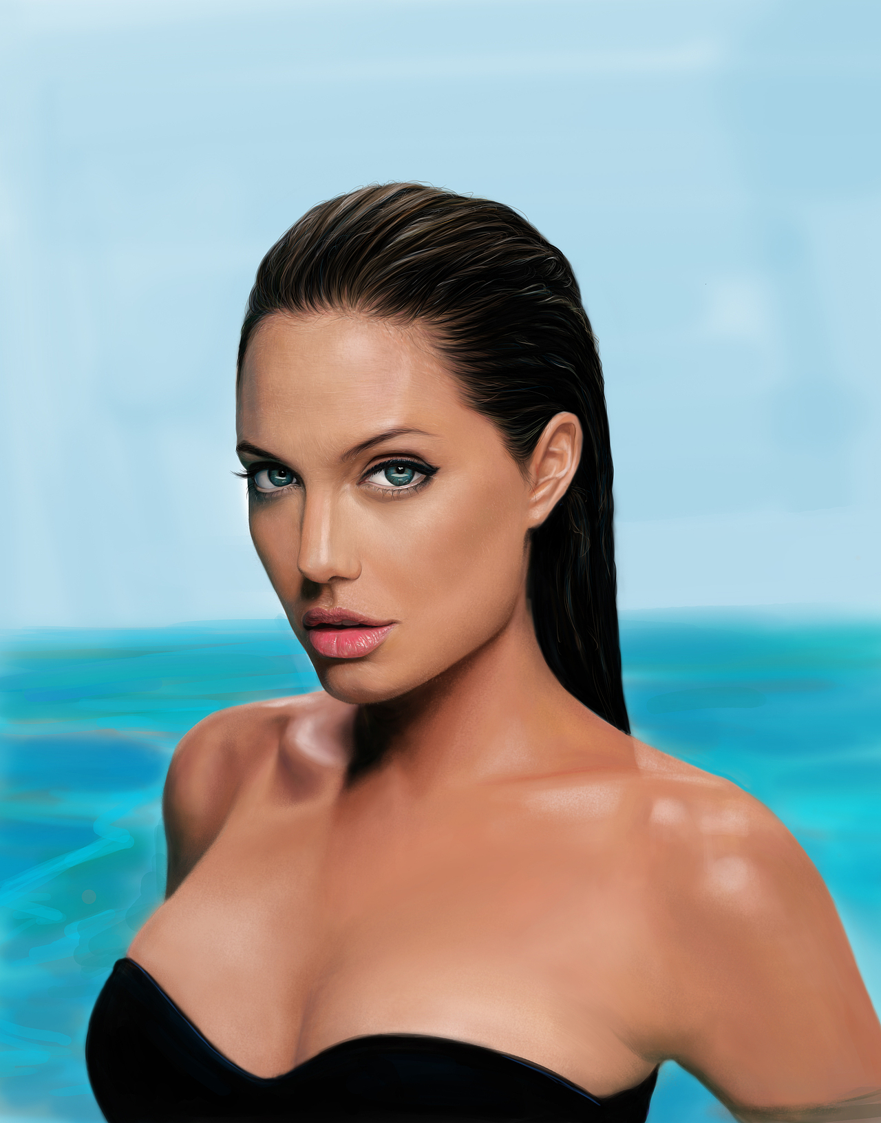 写实风的安吉丽娜朱莉（图ZMTIzNzI0Njg=） - 创作习作 - 站酷设计师純哥原创素材 - 站酷ZCOOL